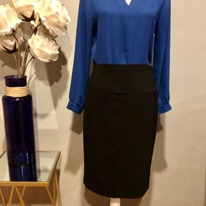 Express high-waisted black pencil skirt